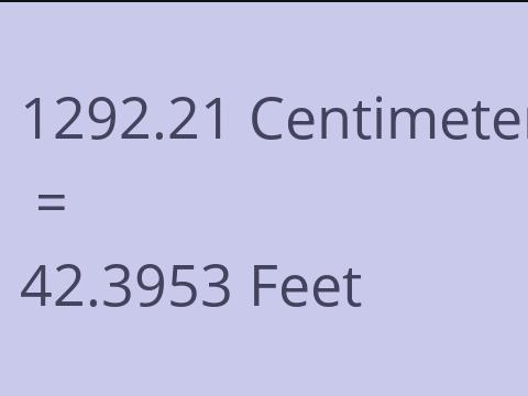 1292.21 CM TO FEET