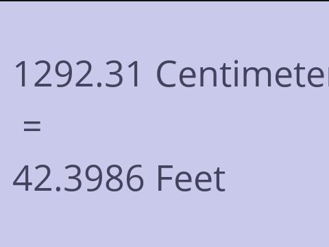 1292.31 CM TO FEET