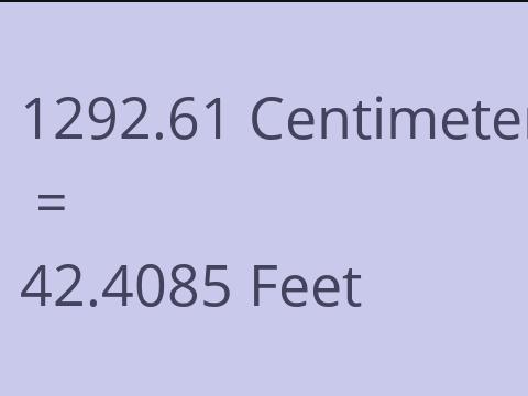 1292.61 CM TO FEET