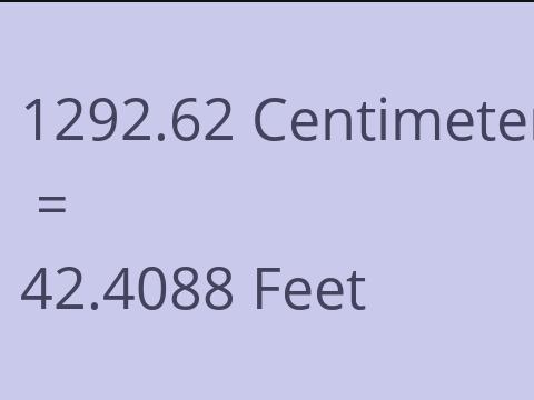 1292.62 CM TO FEET