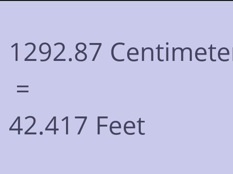 1292.87 CM TO FEET