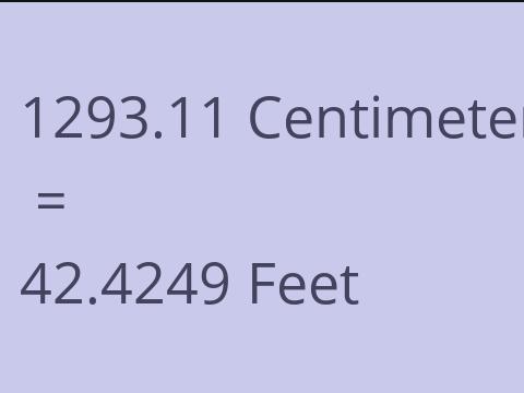 1293.11 CM TO FEET