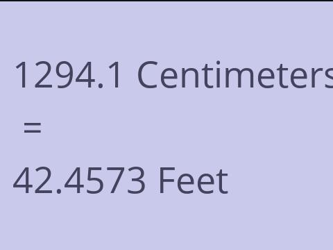 1294.1 CM TO FEET