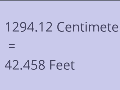 1294.12 CM TO FEET