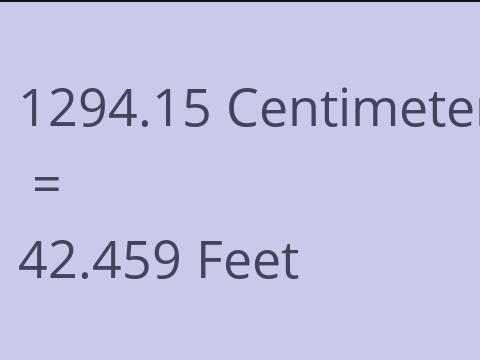 1294.15 CM TO FEET