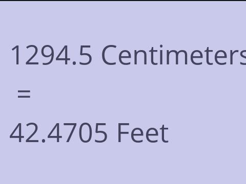 1294.5 CM TO FEET