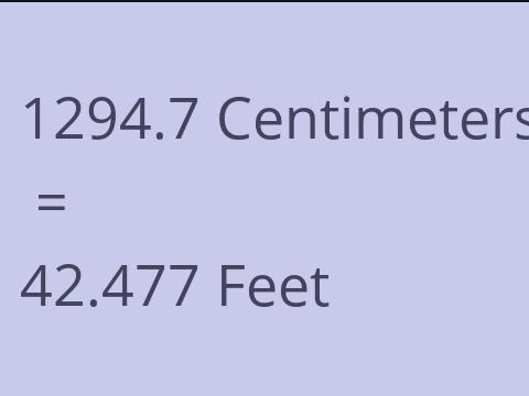 1294.7 CM TO FEET