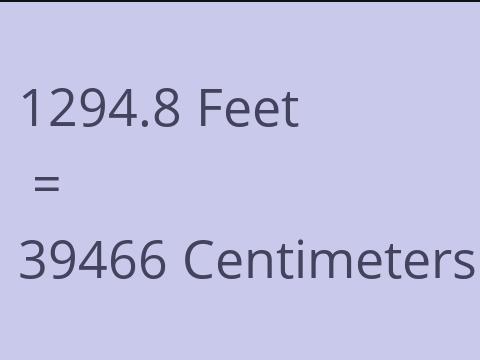 1294.8 FEET TO CM