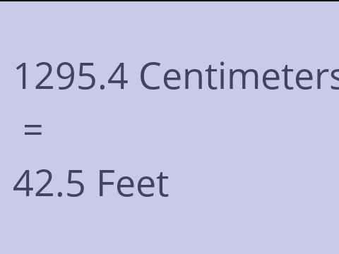 1295.4 CM TO FEET