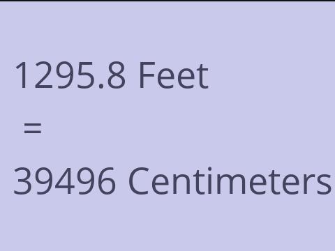 1295.8 FEET TO CM