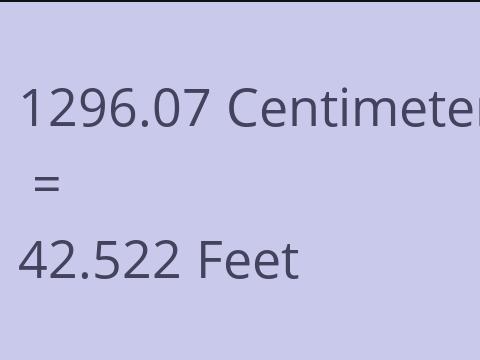 1296.07 CM TO FEET