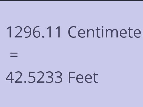 1296.11 CM TO FEET