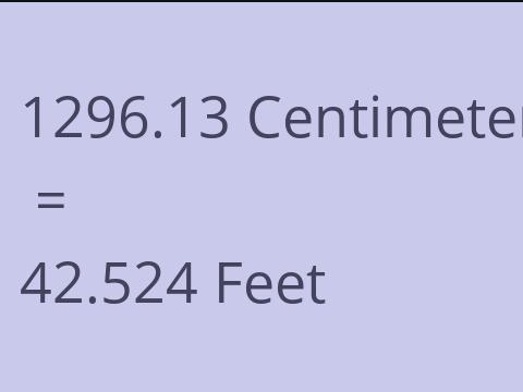 1296.13 CM TO FEET