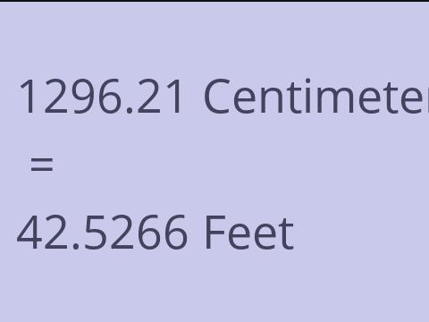 1296.21 CM TO FEET