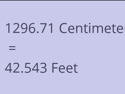 1296.71 CM TO FEET