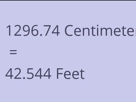 1296.74 CM TO FEET