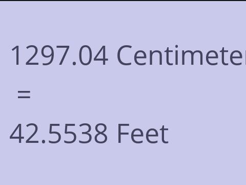 1297.04 CM TO FEET