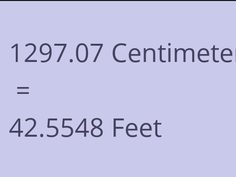 1297.07 CM TO FEET