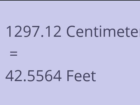 1297.12 CM TO FEET