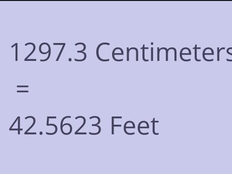 1297.3 CM TO FEET