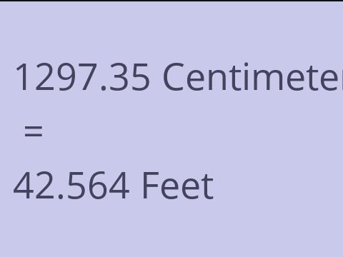 1297.35 CM TO FEET