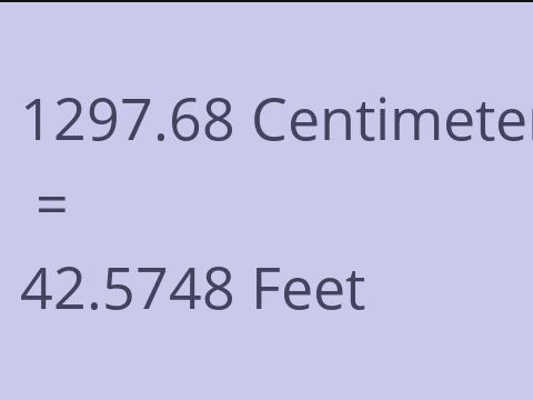 1297.68 CM TO FEET