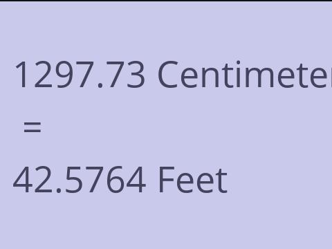 1297.73 CM TO FEET