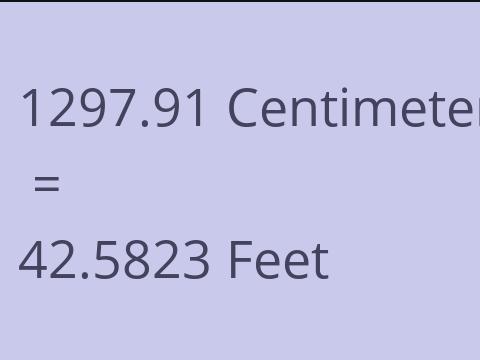 1297.91 CM TO FEET