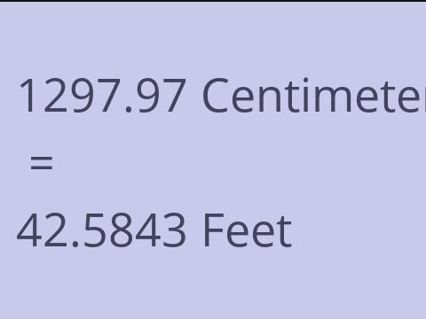 1297.97 CM TO FEET