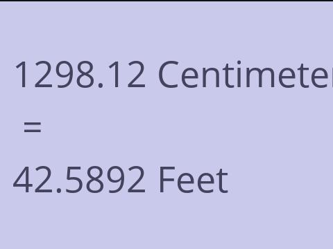 1298.12 CM TO FEET