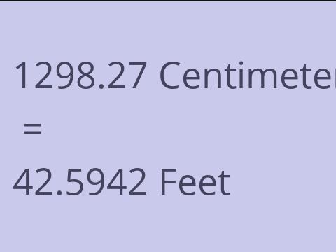 1298.27 CM TO FEET