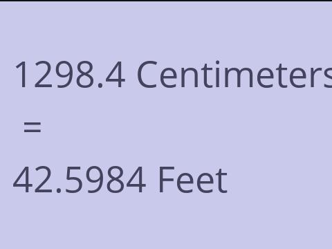 1298.4 CM TO FEET