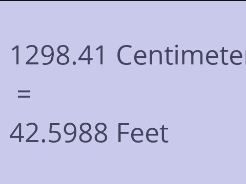 1298.41 CM TO FEET