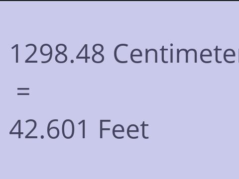 1298.48 CM TO FEET