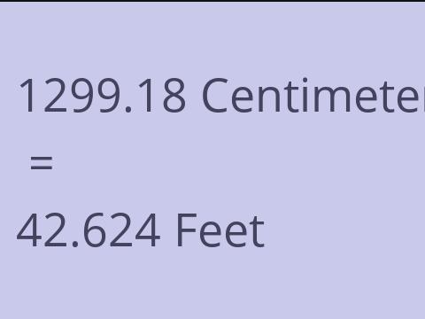 1299.18 CM TO FEET