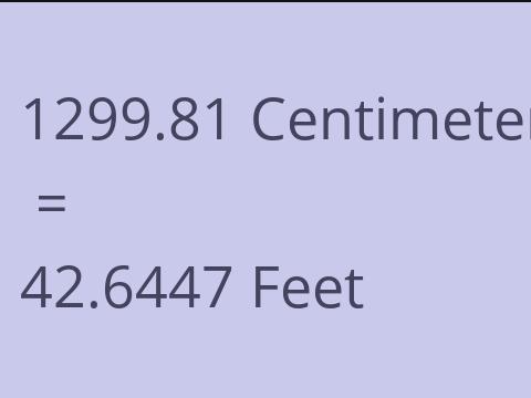 1299.81 CM TO FEET