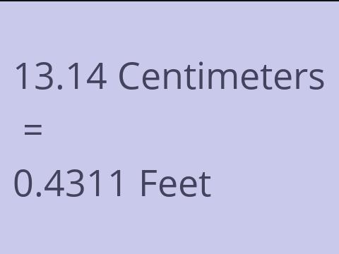 13.14 CM TO FEET