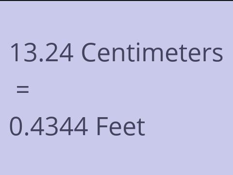 13.24 CM TO FEET