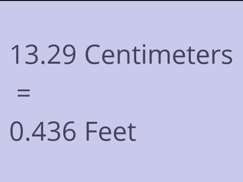 13.29 CM TO FEET