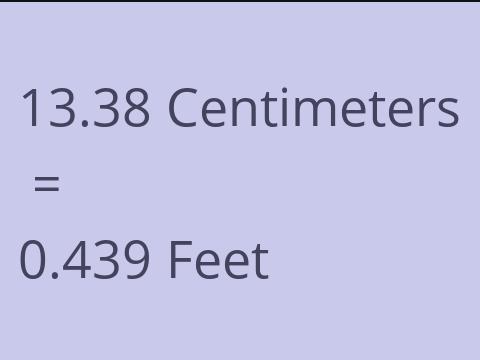 13.38 CM TO FEET