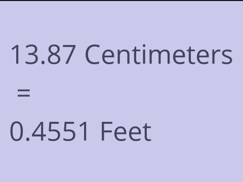 13.87 CM TO FEET