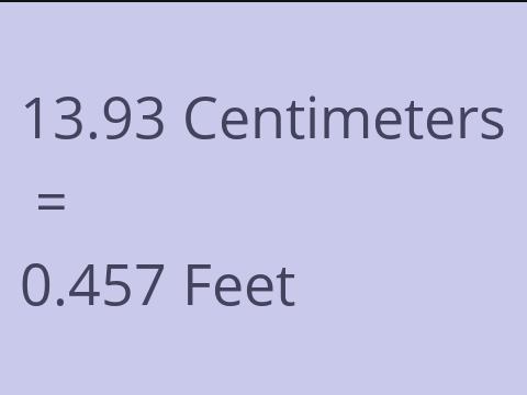 13.93 CM TO FEET