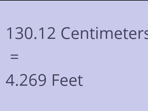 130.12 CM TO FEET