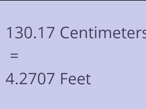 130.17 CM TO FEET