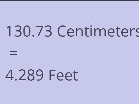 130.73 CM TO FEET