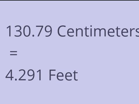 130.79 CM TO FEET