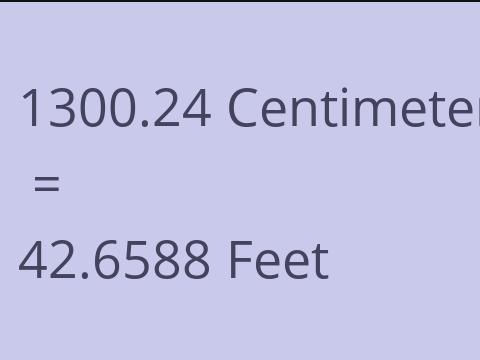 1300.24 CM TO FEET