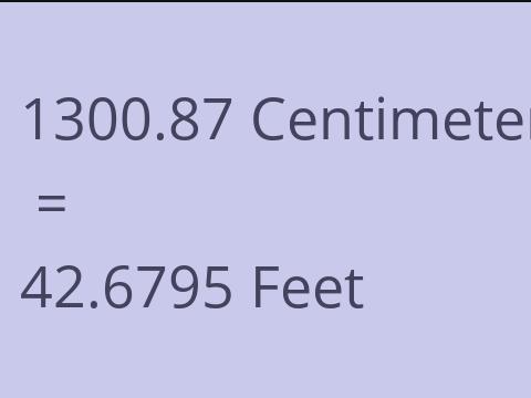 1300.87 CM TO FEET