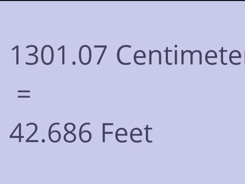 1301.07 CM TO FEET