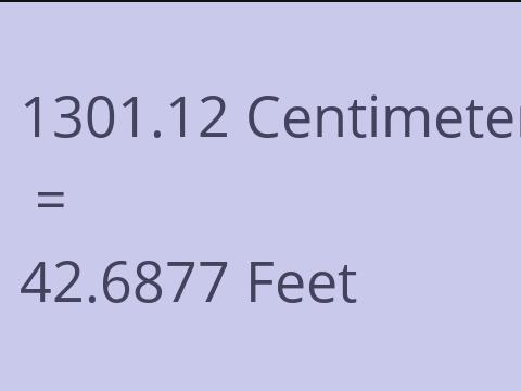 1301.12 CM TO FEET